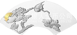 明清扇畫紀(jì)念銀幣1盎司扇形銀質(zhì)紀(jì)念幣