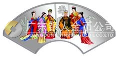 中國古典文學(xué)名著——《紅樓夢》彩色金銀紀(jì)念幣（第3組）5盎司扇形銀質(zhì)紀(jì)念幣