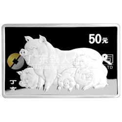 2007中國丁亥（豬）年金銀紀念幣5盎司長方形銀質紀念幣