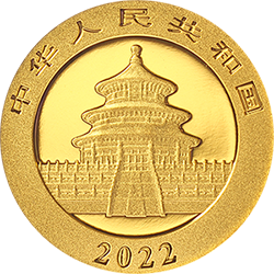 2022版熊貓貴金屬紀(jì)念幣1克圓形金質(zhì)紀(jì)念幣