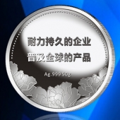 2015年定制　江西耐普公司十周慶年會(huì)銀質(zhì)紀(jì)念幣定制